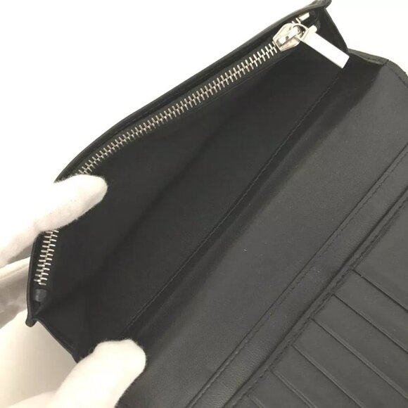 $1495 Authentic DIOR by CHRISTIAN DIOR Made in ITALY Unisex Black Leather Wallet - Picture 12 of 12